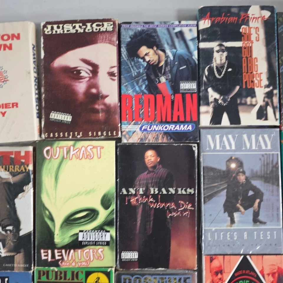 90s Hip Hop Rap Cassette Single Lot (35) ICE CUBE BONE THUGS PUBLIC ENEMY OUTKAS - Image 3 of 4