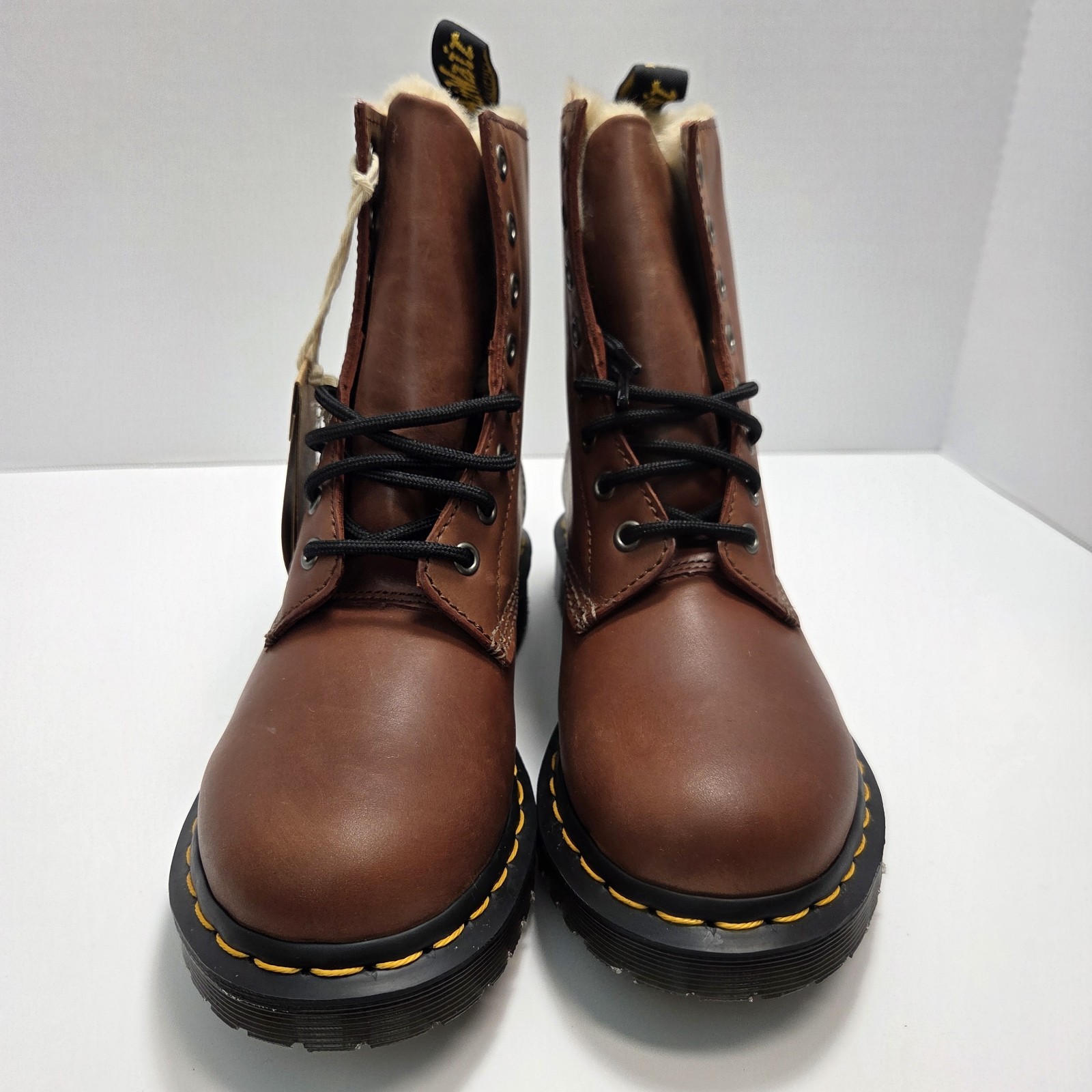 Dr Martens 1460 Serena Faux-Fur Lined Women's 7 Brown Leather Boot image 4
