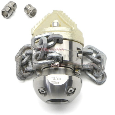 #ad 3 Side 4 Rear High Pressure Washer Sewer Jetter Nozzle Hose Drain Cleaning Jet $143.99