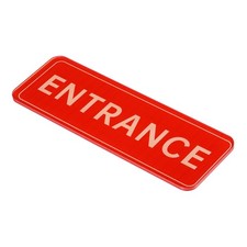 ENTRANCE sign, acrylic 9"x3" car sticker door sticker, red