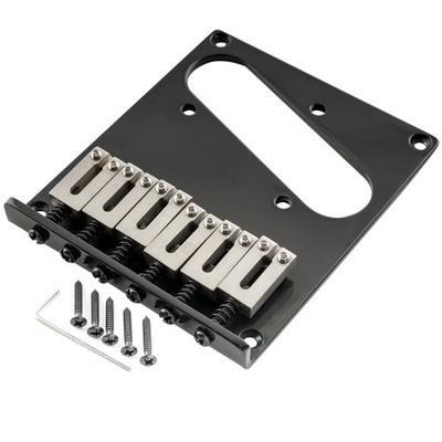 Musiclily Pro Black 54mm Bridge Stainless Steel Saddle For Squier Tele Guitar