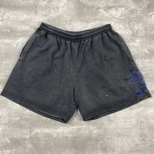 vintage 90s ADIDAS cotton shorts Mens M S faded black Trefoil