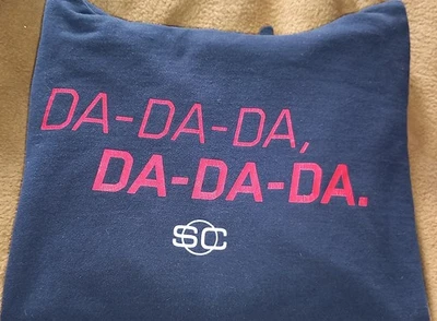 Champion SportsCenter Hoodie Mens Medium Blue Eco Authentic Fleece Pullover S700