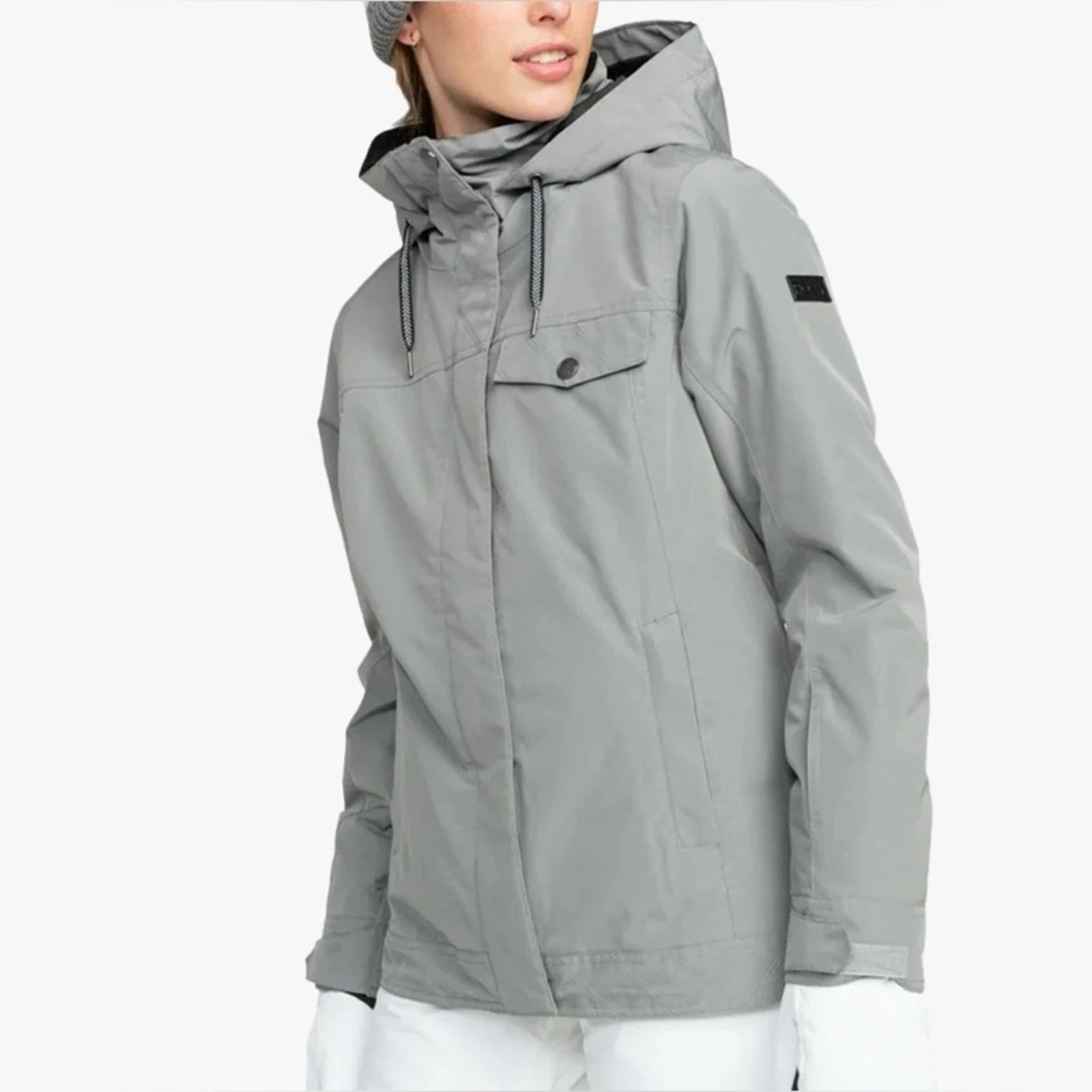 Roxy Billie snow jacket Ladies size small Sjeh heather gray snowboarding skiing