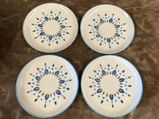 Set of 4 Vintage 6 1/4" Marcrest Alpine Swiss Chalet Salad/Bread Plates
