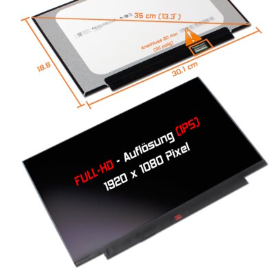13,3'' LED Display matt passend für Innolux N133HCE-EAA CMN1375 IPS Full-HD