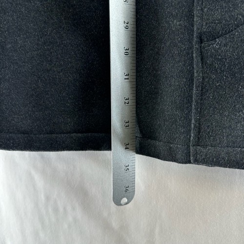 Pronto-Uomo Blazer Mens Size XL Boiled Wool Angora One Button Jacket Black - Picture 12 of 13