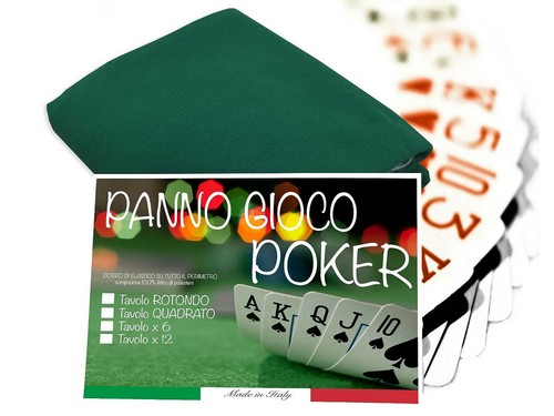 Tappeto Da Poker Verde Per Tavolo - Copritavolo 180x140cm Con Spazio Fiches E Carte - Foto 4
