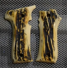 Custom Aged Stag Look Grips For Llama Small Frames! Hand Aged! NICE!