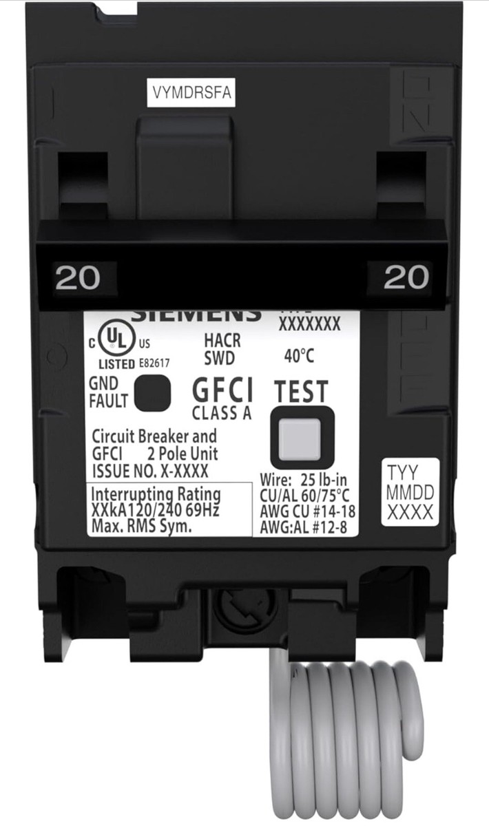 Siemens Q220GF 20 Amp 2-Pole GFCI Circuit Breaker 120/240V – New
