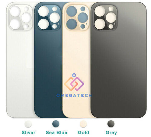 Scocca Posteriore Vetro per Iphone 12 Pro Max BIG HOLE Largo Cover Back Batteria - 第 1/1 張圖片