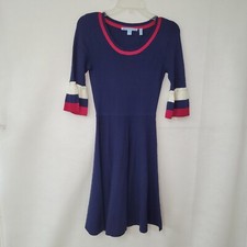 Draper James Dress Women XS Striped Bell Sleeve Sweater Dress 3/4 Sleeve DRK0289