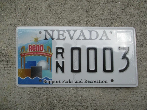 Nevada RENO  license plate  #     3