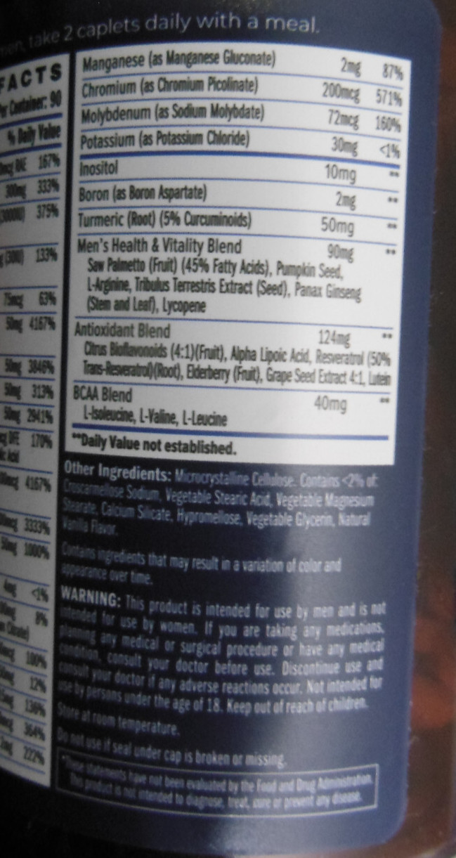 2 Bottles of Vitamin World Ultra 360 Men's Multi 180caplets Exp. 05/25. 360caps.