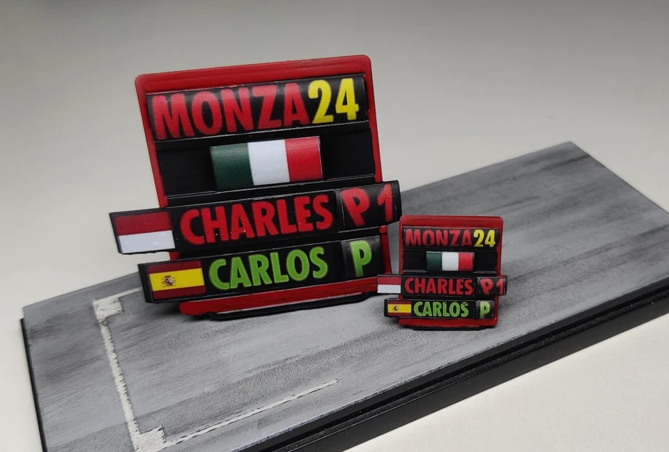 Pitboard 1:43 1:18 1:24 Leclerc Ferrari sf-24 win MONZA Gp 2024 looksmart bbr - Immagine 4 di 4