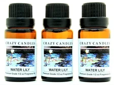 3 Water Lily (Waterlily) 1/2oz Premium Grade Scented Fragrance Oil Crazy Candles