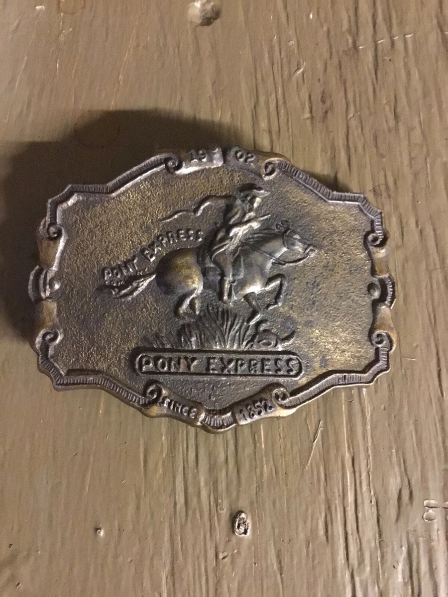 Pony express top belt buckle