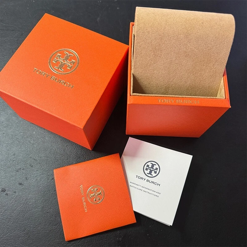 Orologio quadrato TORY BURCH blu cenere Izzie TRB3004 nuovo con etichette