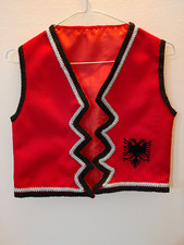 Boys Age: 3-4 Albanian Eagle Flag Xhamadan Jelek. Handmade Traditional Folk Coat