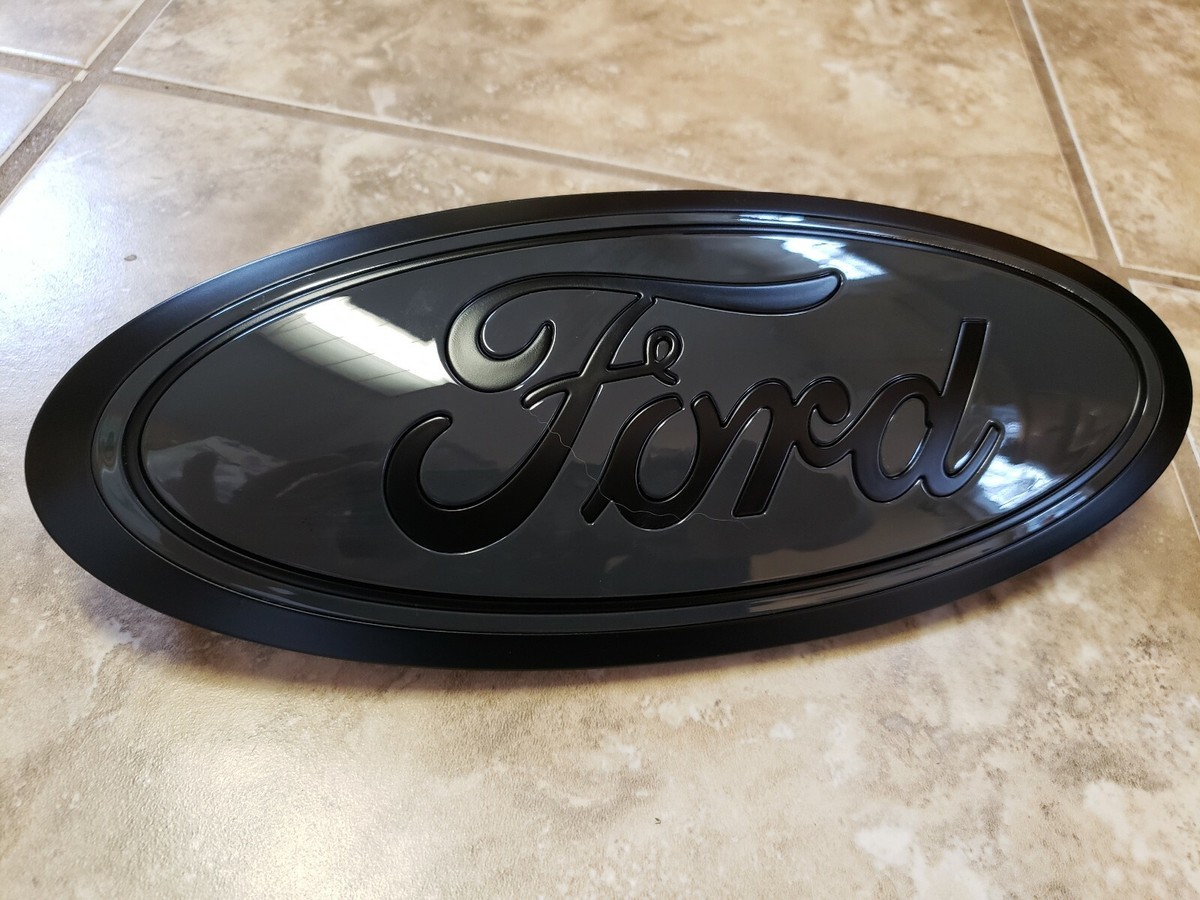 2015-23 Ford F150 Tailgate Emblem Leadfoot Gray & Matte Black Rear