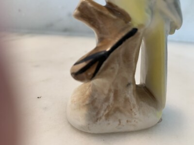 Vintage Goldfinch Yellow Bird Ceramic Figurine Made In Japan 4