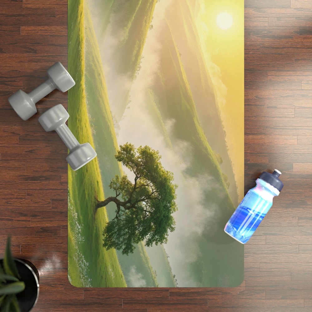 Serene Sunrise Misty Valley Yoga Mat – Perfect for Meditation, Yoga, and Thoughtful Gift Giving Serene Sunrise Misty Valley Yoga Mat – Perfect for Meditation, Yoga, and Thoughtful Gift Giving
