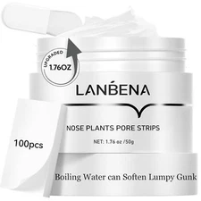 LANBENA Nose Strips for Blackheads (1.76 Oz), 100 Pcs Nose Plants Pore Strips, B