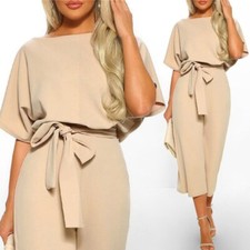 Womens Jumpsuit Playsuit Casual Evening Party Long Size 6-12 Ladies Wide Leg