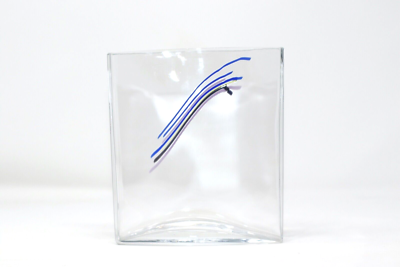 工芸品 Bertil Vallien BOOK OF GLASS Kosta Boda Vintage Kosta Boda Vase Art Glass Sweden Signed Bertil Vallien
