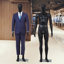 Male Mannequin Full Body Torso Manikin Dress Form Head Turns Detachable w/ Base