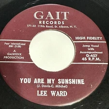Original LEE WARD You Are My Sunshine US GAIT Northern Soul First Press VG+