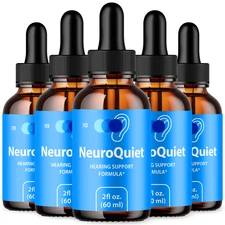 (5 Pack) Neuro Quiet Ear Drops - For Tinnitus Supports, Ear Relief & Comfort
