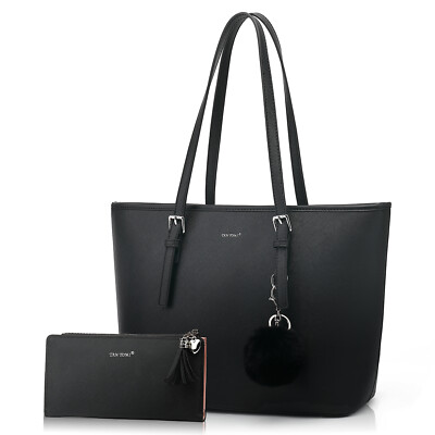 Damen Shopper Handtasche Henkeltasche und Geldbörse groß, Geschenke für Frauen