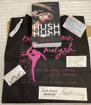 Lucia Franco Signed Hush Hush Duet RRUK Exclusive Edition PB & Exclusive Merch