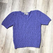 VINTAGE WORTHINGTON  Marled Short Sleeve Sweater Size Medium