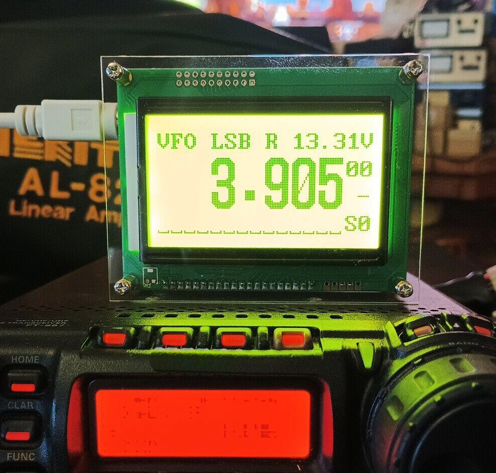 12864 LCD External Cat Display For YAESU FT-818 FT-857 FT 12864 LCD External Cat Display For YAESU FT-818 FT-857 FT