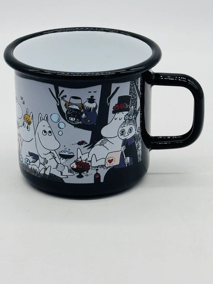 Muurla Moomin Picnic Enamel Coffee Cup Retired Tove Jansson 12 oz - Image 3 of 4