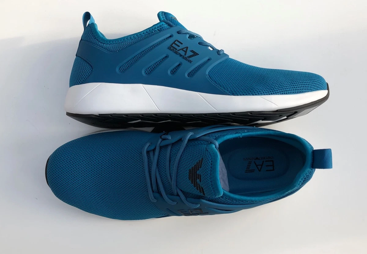 Blue sale armani trainers