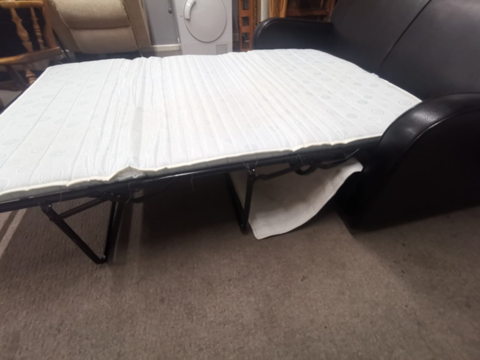 Lovely black 2 seater metal action sofa bed from DFS, local delivery