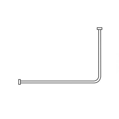AKW LShaped Shower Curtain Rail 1000mm x 2000mm Including Fittings 5055804509513 eBay