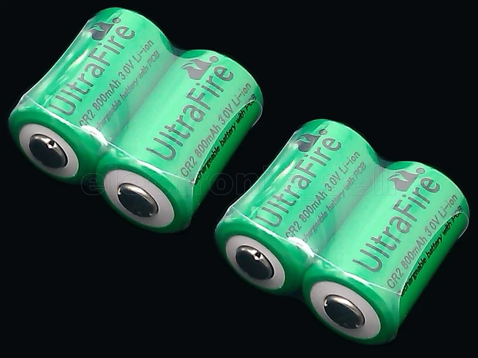 Baterías recargables UltraFire CR2 800mAh 3.0V Li-ion 4 piezas NUEVAS EE. UU. Foto 2 de 4