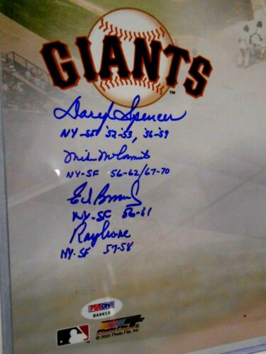 PSA Duke Snider Monte Irvin 20 Signed Autographed Auto Giants vs Dodgers 16x20 - Picture 3 of 11