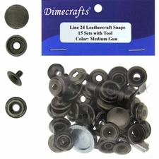Leathercraft 9/16 Inch Line 24 Snap fastener kit CT.15 w/Tools - Gun