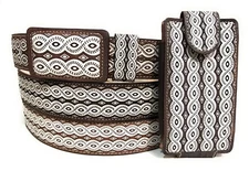 Authentic Mexican Charro Belt Phone Case Set, Cinto Vaquero Laser Con Funda