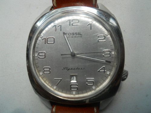 vintage Fossil Automatic men's leather 