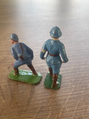 Ancien plomb creux JF GM LR Mignot ??? blessé poilu infirmiers WW1
