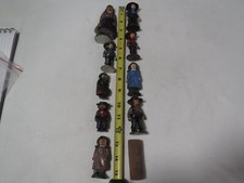 Lot of 10 Pieces Vintage Cast Iron Amish family figures Pennsylvania Dutch Bench
