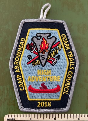 2018 CAMP ARROWHEAD High Adventure Ozark Trails Council Camp PATCH BSA Scouting