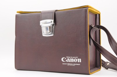 *NEAR MINT* Canon Genuine Vintage Leather Hard Case Brown Box For SLR From Japan