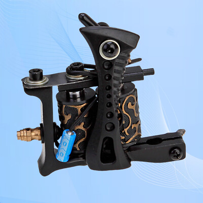 Coil Tattoo Machine Cast Iron Frame for Beginner 10 Wrap Liner